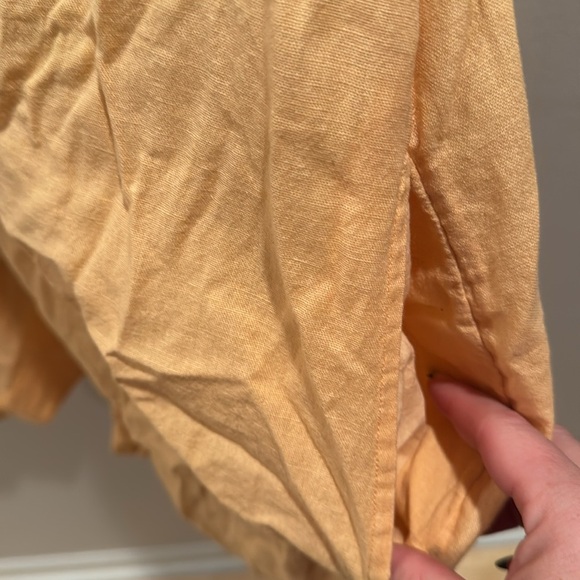 Free People Mari Mini Apricot Lace-Trimmed Dress Large - Picture 8 of 9